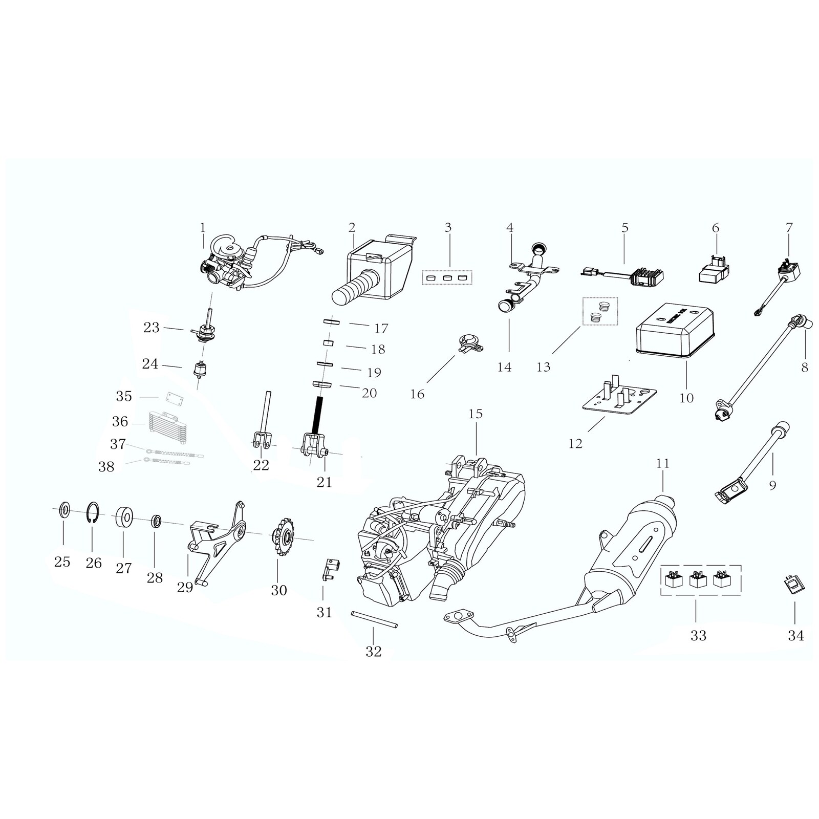 Kandi 200cc go kart performance parts cheap